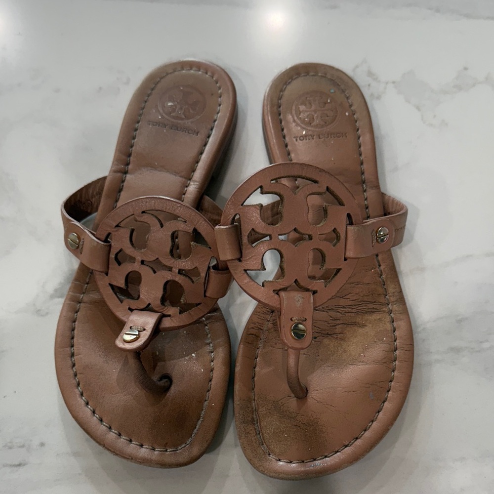 Tory Burch Tan Leather Sandals